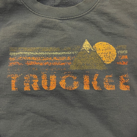 Cobalt Blue Truckee California Mountain Sunset Pullover Sweatshirt - Picture 2 of 4